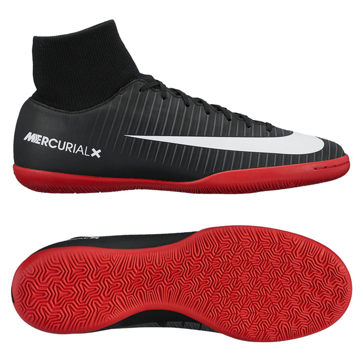 Nike Mercurial Victory VI DF Indoor Soccer Shoes (Pitch Dark Pack ...