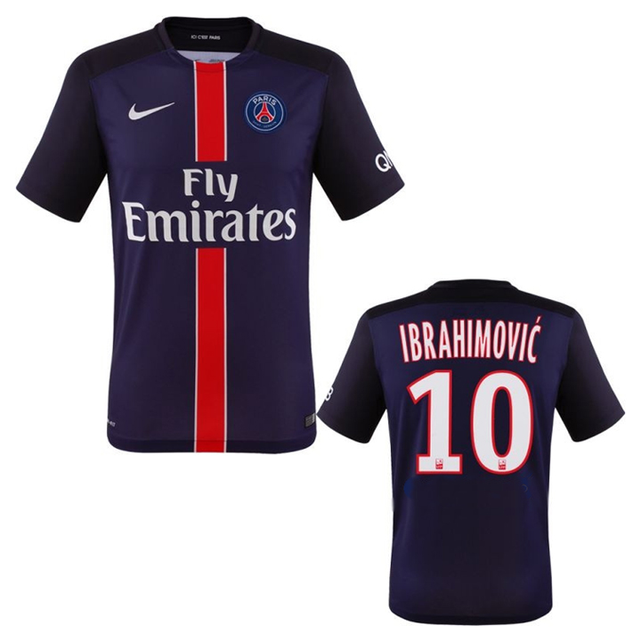 Nike Youth Paris Saint-Germain Ibrahimovic #10 Jersey (Home 15/16 ...