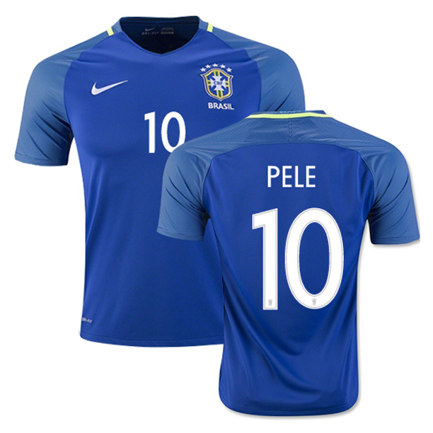 Nike Brasil / Brazil Pele #10 Soccer Jersey (Away 2016/17 ...