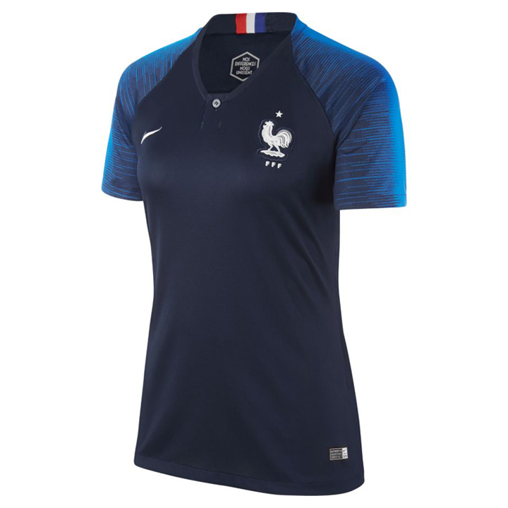 Nike Womens France Soccer Jersey (Home 18/19) @ SoccerEvolution
