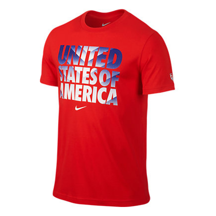Nike USA World Cup 2014 Core Type Soccer Tee (Red) @ SoccerEvolution