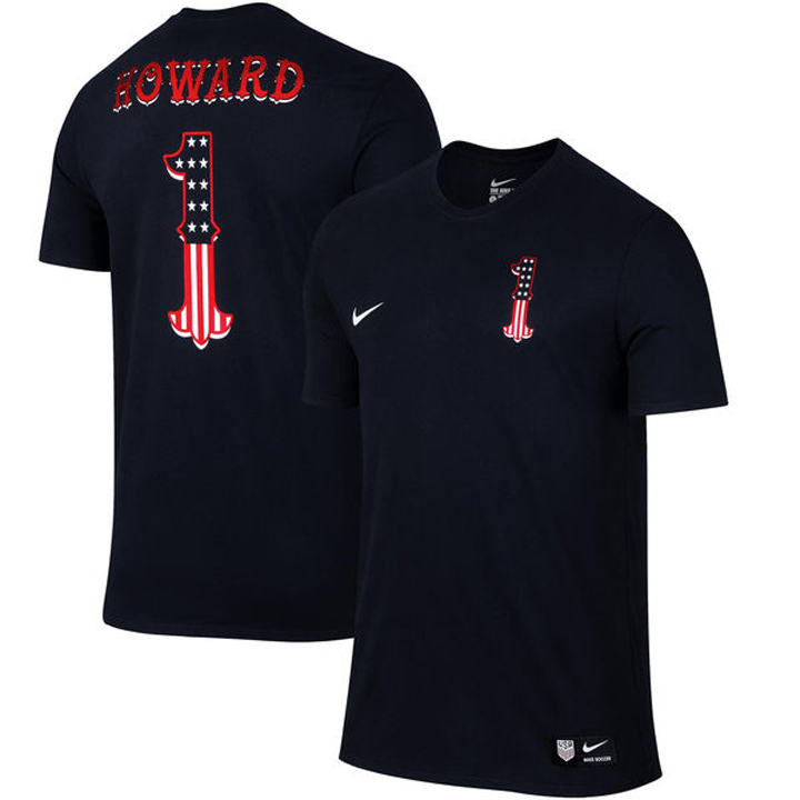 Nike USA Tim Howard #1 Hero Tee (Navy) @ SoccerEvolution