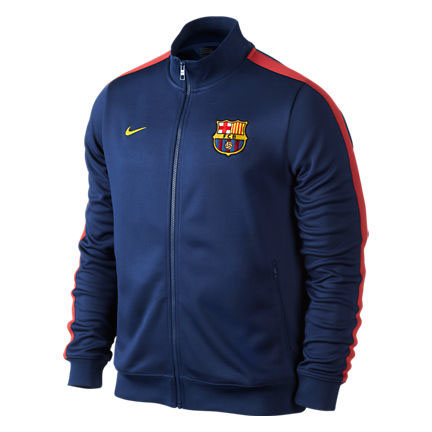 Nike Barcelona Authentic N98 Soccer Track Top (Navy 2013/14 ...