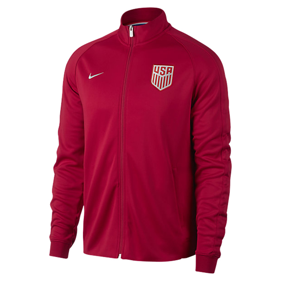 Nike USA Authentic N98 Soccer Track Top (Gym Red 17/18) @ SoccerEvolution