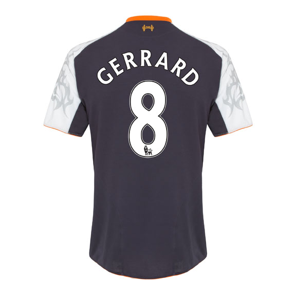 Warrior Liverpool Gerrard #8 Soccer Jersey (Alternate 2012/13 ...