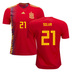 adidas Spain Silva #21 Soccer Jersey (Home 18/19)