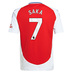 adidas Youth  Arsenal Saka #7 Soccer Jersey (Home 24/25)