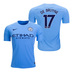Nike Youth Manchester City De Bruyne #17 Jersey (Home 17/18)