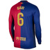 Nike  Barcelona  Gavi #6  Long Sleeve Jersey (Home 24/25)